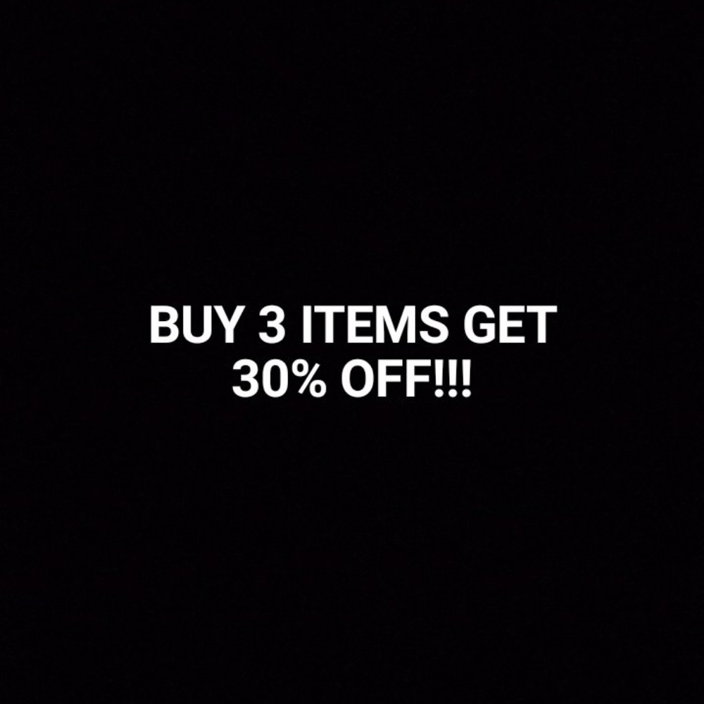 Bundle and save 3 for 30% off